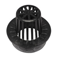 NDS  4 in. Black  Polyolefin  Round  Atrium Grate