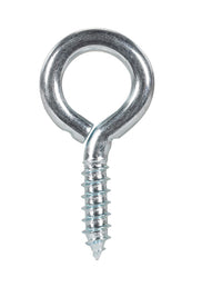 Hampton 3/8 in. Dia. x 2-7/8 in. L Zinc-Plated Steel Screw Eye 250 lb. 1 pk (Pack of 20)