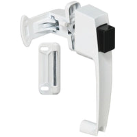 National Hardware White Zinc Push Button Latch 1 pk