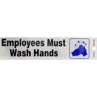 Hillman English Silver Health Safety Decal 2 in. H X 8 in. W (Pack of 6)