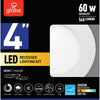 Globe Electric Ultra Slim Energy Star Frost White 4 in. W Metal LED Canless Recessed Downlight 9 W