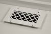 Steelcrest Designer 8 X 4 Wall /Ceiling White Return Vent Cover, With Face Mounting Screw Holes, No Damper