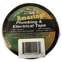 Amazing 2 in. W X 108 ft. L Black Plastic Plumbing & Electrical Tape