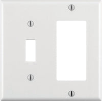 Leviton Decora White 2 gang Thermoset Plastic Decorator/Toggle Wall Plate 1 pk