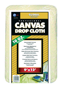 Premier GlobalGuard 9 ft. W X 12 ft. L 10 oz Professional Grade Canvas Drop Cloth 1 pk