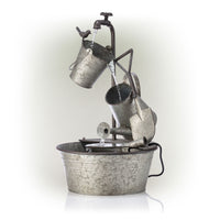 Alpine Metal Silver 29 in. H Tiered Fountain