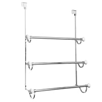 InterDesign York Chrome Silver/White Stainless Steel Towel Holder