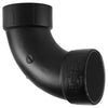 Charlotte Pipe 3 in. Hub X 3 in. D Hub ABS 90 Degree Elbow