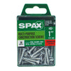 SPAX No. 8 x 1 in. L Phillips/Square Flat Head Zinc-Plated Steel Multi-Purpose Screw 30 each