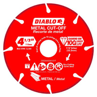 Diablo 4-1/2 in. D X 7/8 in. Diamond Metal Cut-Off Wheel