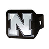 University of Nebraska Black Metal Hitch Cover