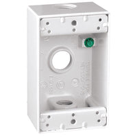 Sigma Engineered Solutions New Work 18.3 cu in Rectangle Metallic 1 gang Weatherproof Box White