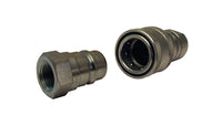 Apache Steel 3/8 in. D X 3/8 in. D Hydraulic Coupler 2 pk