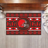 NFL - Cleveland Browns Holiday Sweater Rug - 19in. x 30in.