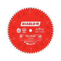 Diablo 10 in. D X 5/8 in. Fine Finish TiCo Hi-Density Carbide Circular Saw Blade 60 teeth 1 pk