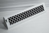 Steelcrest Designer 24-Inch White Baseboard Vent With Air-Volume Damper & Concealed Mounting Holes