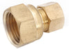 Brass Connector, 3/8-In. Compression x 1/2-In. Female Pipe Thread