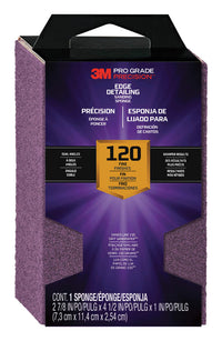 3M Pro Grade Precision 4-1/2 in. L X 2-7/8 in. W X 1 in. 120 Grit Fine Dual Angle Sanding Sponge