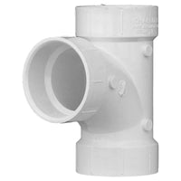 Charlotte Pipe Schedule 40 2 in. Hub X 2 in. D Hub PVC Sanitary Tee 1 pk