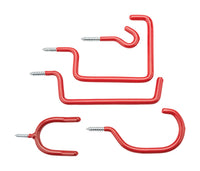 National Hardware Vinyl Coated Red Steel Home Assortment Hook (Pack of 6)