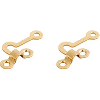 V1841 Hooks and Staples 2/pk - Polished Brass