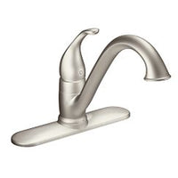 Spot resist stainless one-handle low arc kitchen faucet