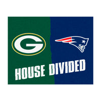 NFL House Divided - Packers / Patriots House Divided Rug