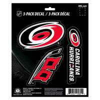 NHL - Carolina Hurricanes 3 Piece Decal Sticker Set