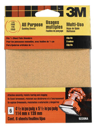 3M 5-1/2 in. L x 4-1/2 in. W 150 Grit Aluminum Oxide Sandpaper 6 pk (Pack of 5)