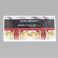 Ultra Security Polished Brass Entry Knobs KW1 1-3/4 in.