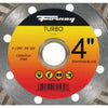 Forney Turbo 4 in. D X 5/8 in. Tile Cutting Diamond Continuous Rim Circular Saw Blade 1 pc