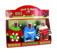 Uncle Bob's Ugly Christmas Bottle Sweater Polyester 24 pk (Pack of 24)