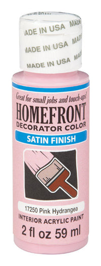 Homefront Satin Pink Hydrangea Hobby Paint 2 oz. (Pack of 3)