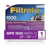 Filtrete 20 in. W X 20 in. H X 1 in. D 12 MERV Pleated Allergen Air Filter 1 pk (Pack of 4)