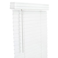 Living Accents Faux Wood Blinds 47 in. W X 60 in. H White Cordless