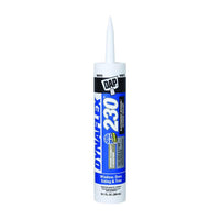 DAP Dynaflex 230 White Elastomeric Door, Trim and Window Sealant 10.1 oz. (Pack of 12)