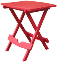 Adams & Co Quik-Fold Cherry Red Polypropylene Rectangular Resin Folding Side Table 25 lbs. Capacity