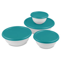 Sterilite White Bowl Set 4 pk