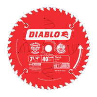 Diablo 7-1/4 in. Dia. x 5/8 in. Carbide Tip Titanium Finishing Saw Blade 40 teeth 1 pc. (Pack of 10)