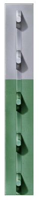 Studded T-Post, 7-Ft. x 1-1/3-In. Green With Aluminum Top (Pack of 5)