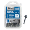 Teks No. 12  x 1-1/2 in. L Hex Washer Head Zinc-Plated Steel Roofing Screws 75 pk