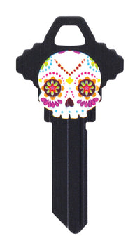 Hillman Wackey Sugar Skull House/Office Universal Key Blank Single (Pack of 6).