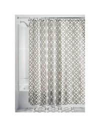 InterDesign 72 in. H x 72 in. W Beige Trellis Shower Curtain Polyester (Pack of 2)