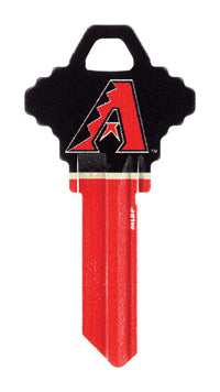 Hillman Arizona Diamondbacks Painted Key House/Office Universal Key Blank Single sided (Pack of 6)