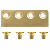 National Hardware 3-1/8 in. L Brushed Gold Steel Sliding Door Hardware Connecting Adapter 1 pk