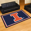 University of Illinois 5ft. x 8 ft. Plush Area Rug