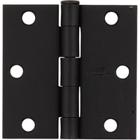 National Hardware 3 in. L Black Door Hinge 1 pk