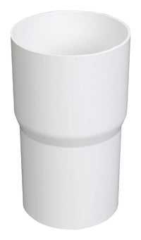 Plastmo 2.5 in. W White Vinyl Round Downspout Connector