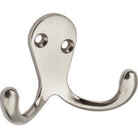 V163 Double Clothes Hook 2/pk - Satin Nickel