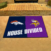 NFL House Divided - Broncos / Vikings House Divided Rug